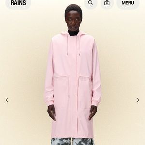 RAINS String W Parka In Pink
